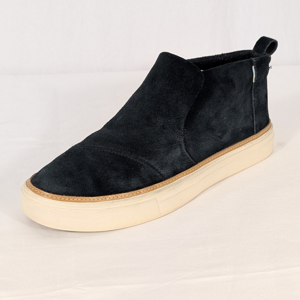 Toms Women's Paxton Slip-On Black Suede Sneakers Size 10